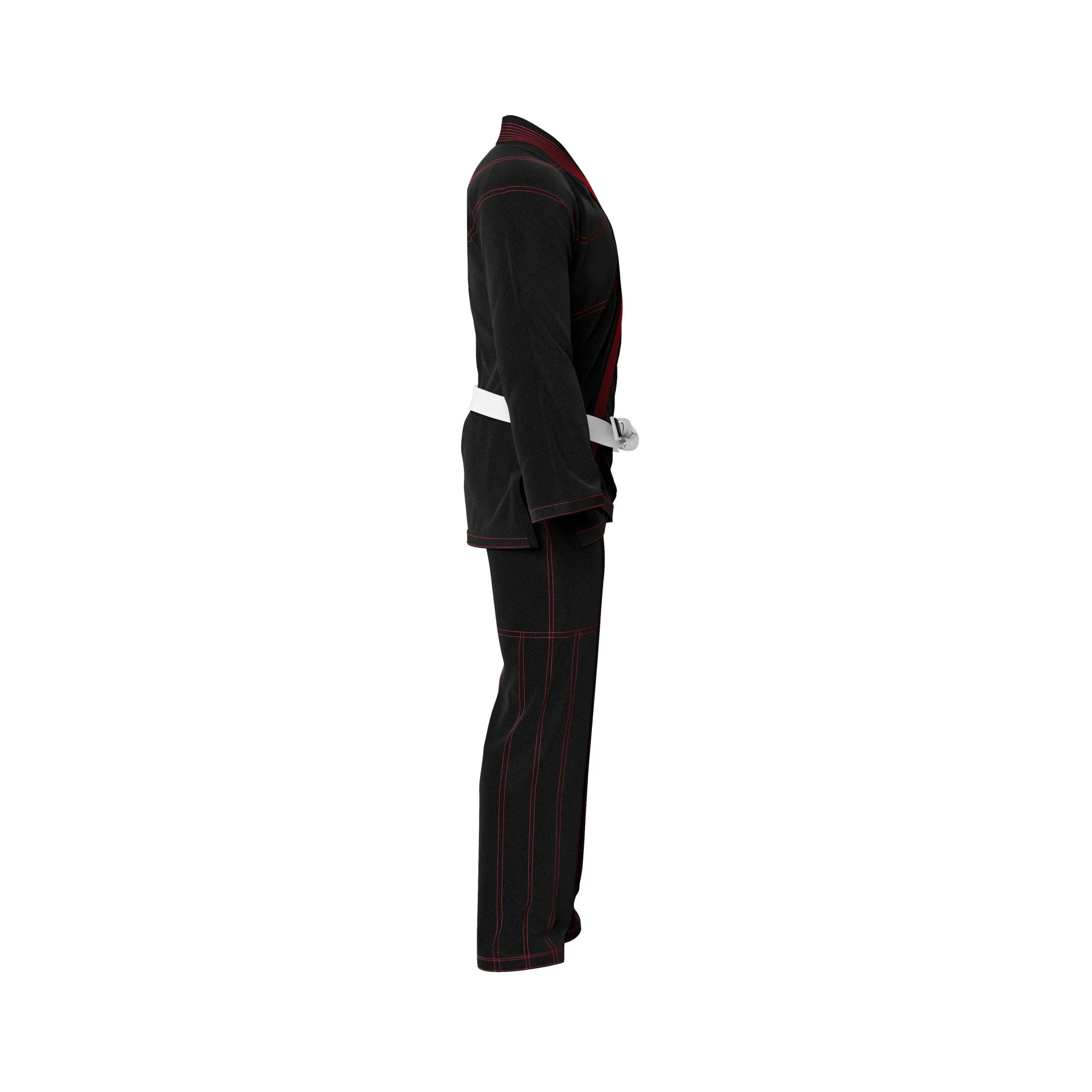 Summo Basic Black With Red Thread Brazilian Jiu Jitsu GI (BJJ GI) - Image 4